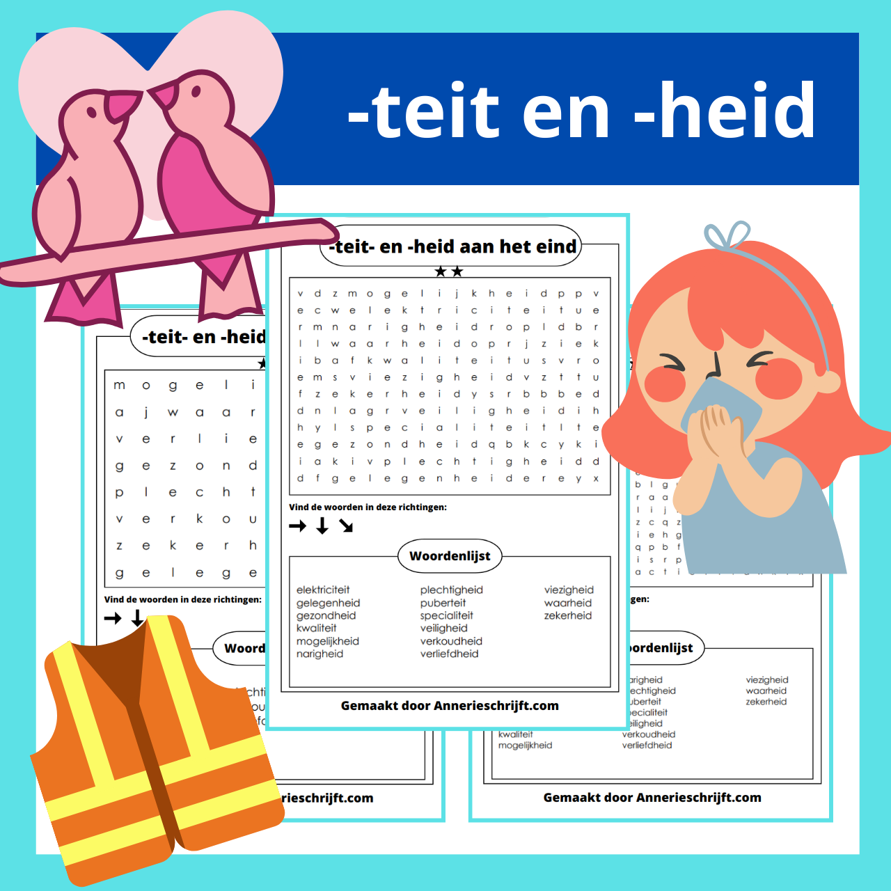 Woorden Met Teit En Heid Aan Het Eind Woordzoeker Annerie Schrijft