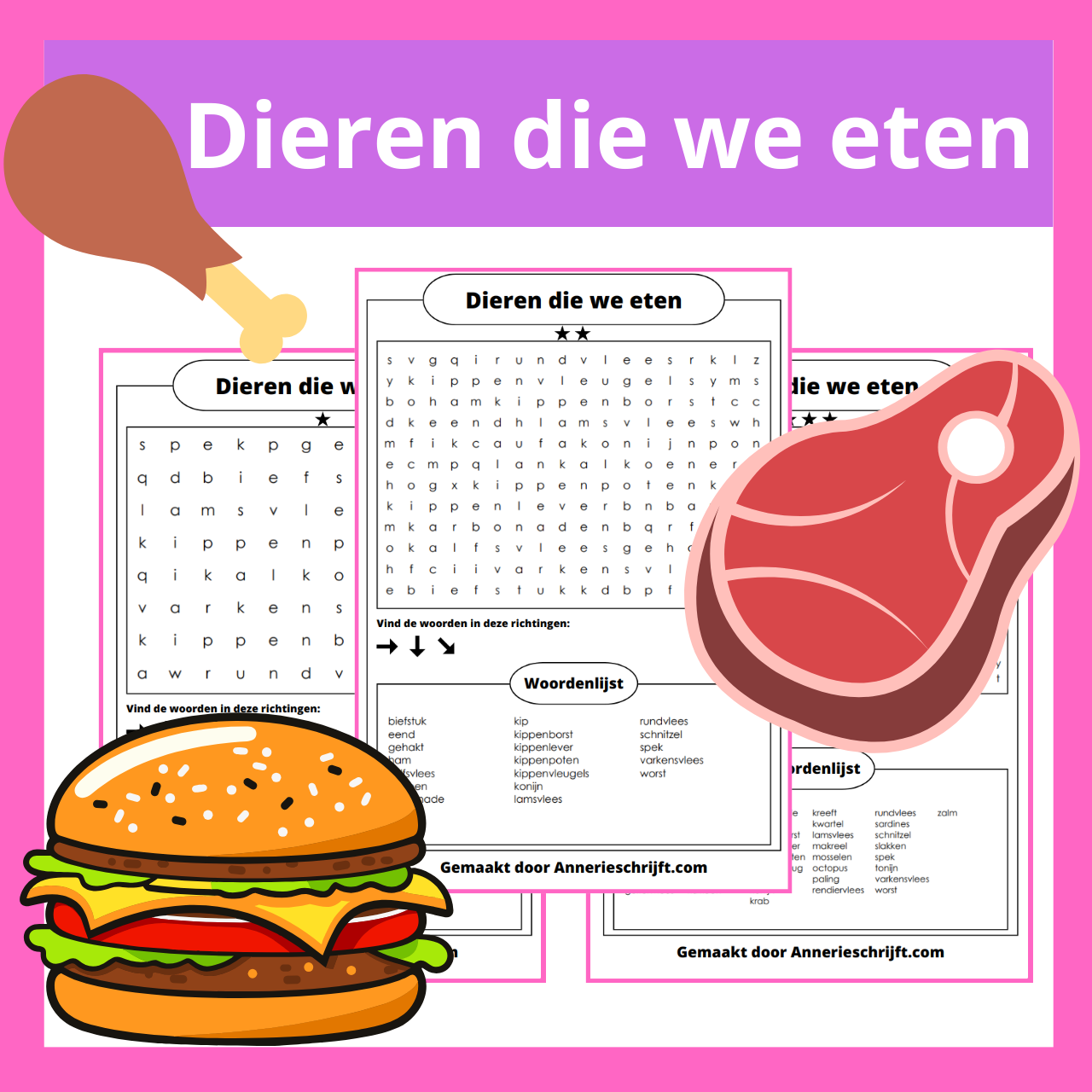 Dieren die we eten