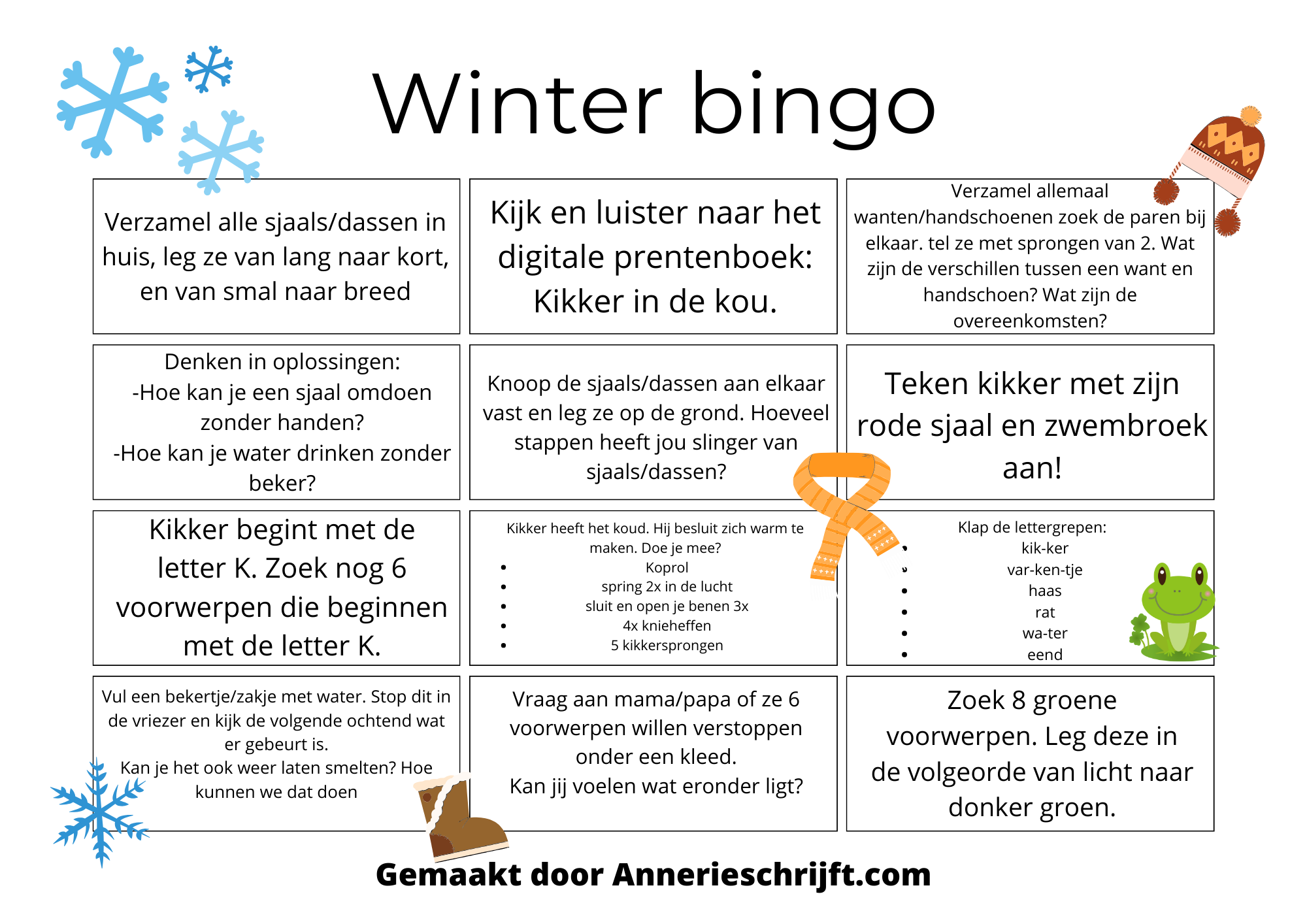 Winter bingo