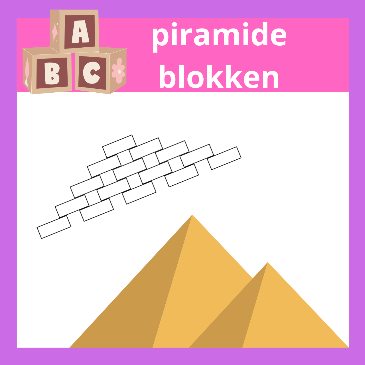 Piramide blokken bouwen