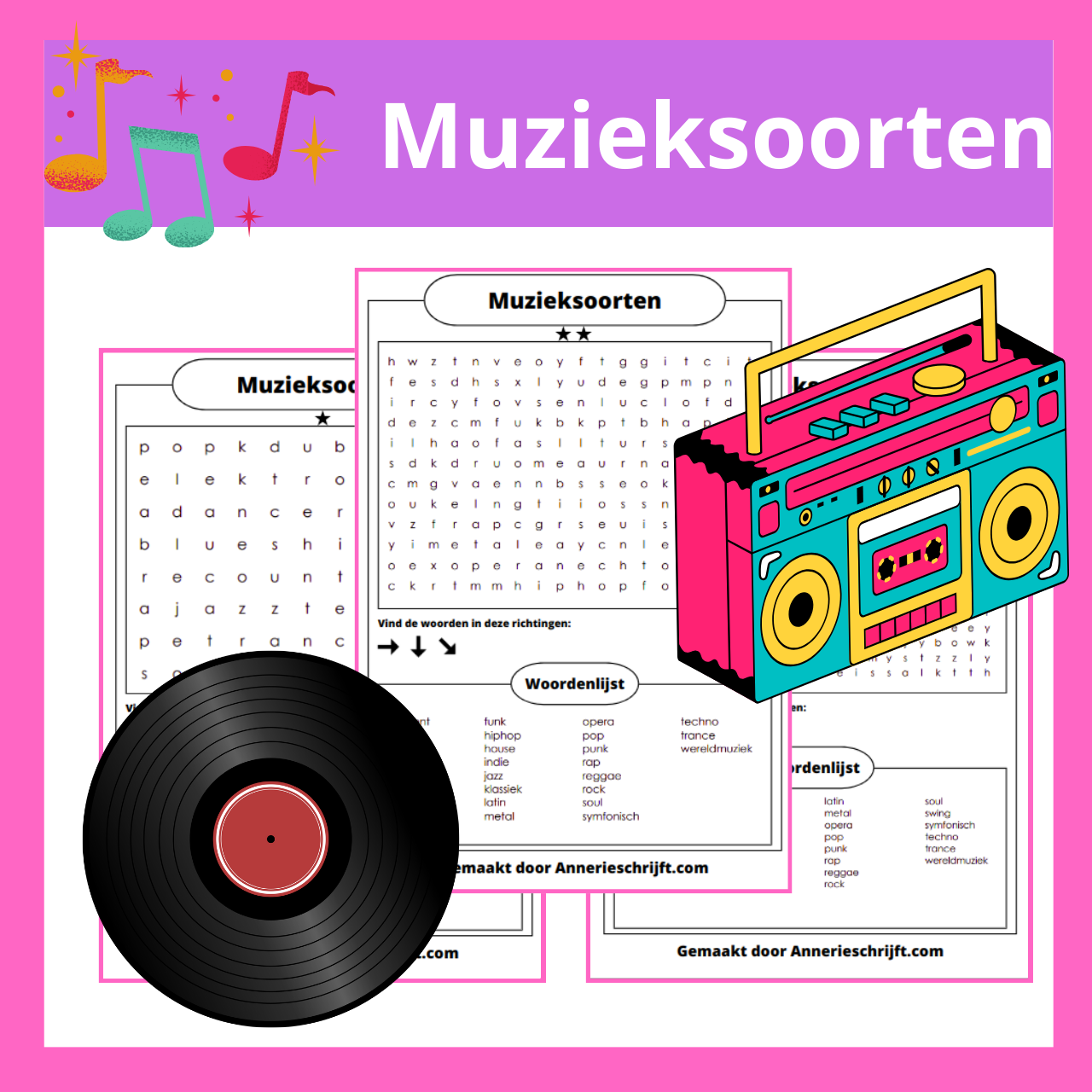 Muziekgenres woordzoeker