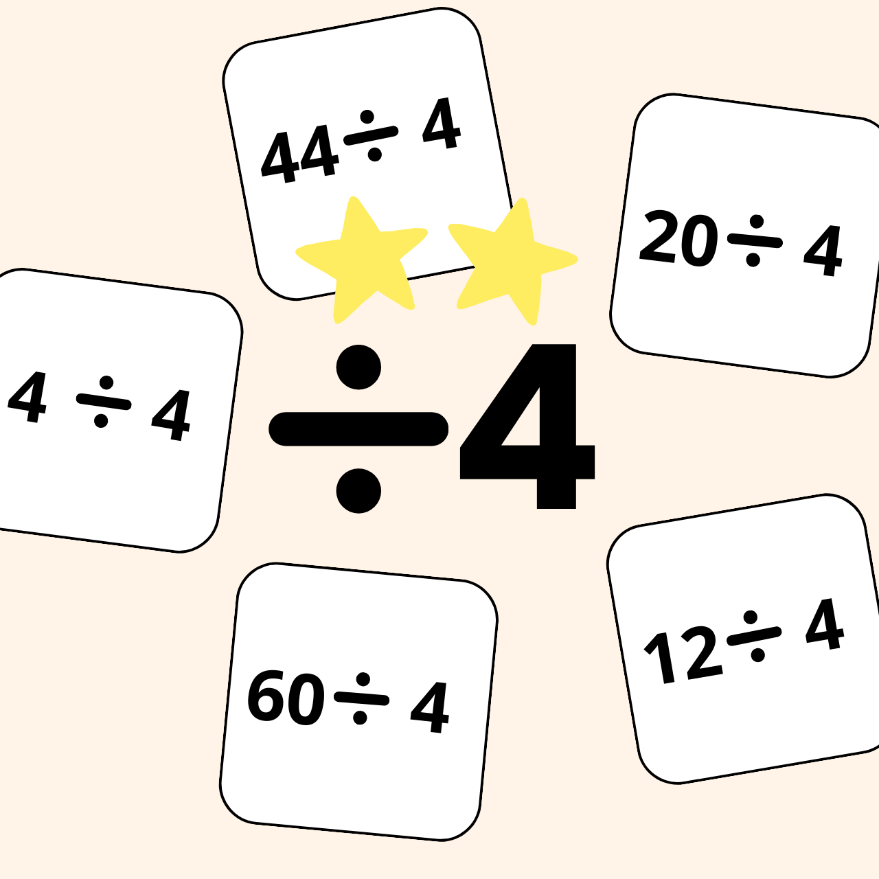 Deeltafel van 4 middenbouw