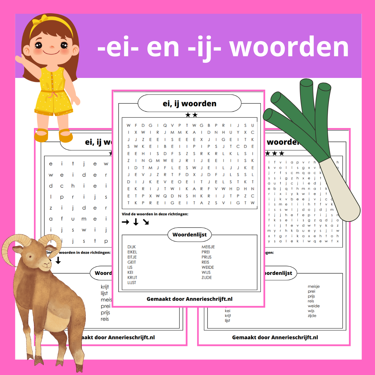 -ei-, -ij woordzoeker