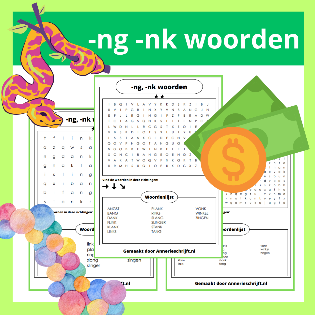 ng, -nk woordzoeker