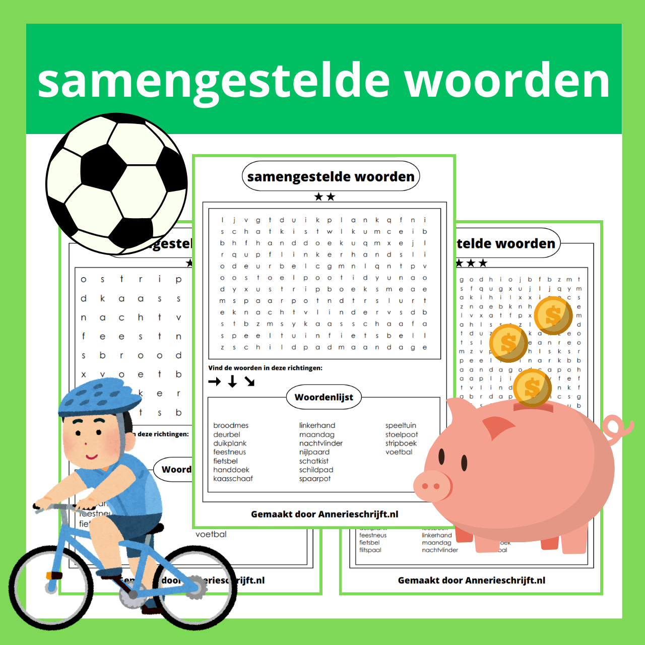 Samengestelde woorden woordzoeker