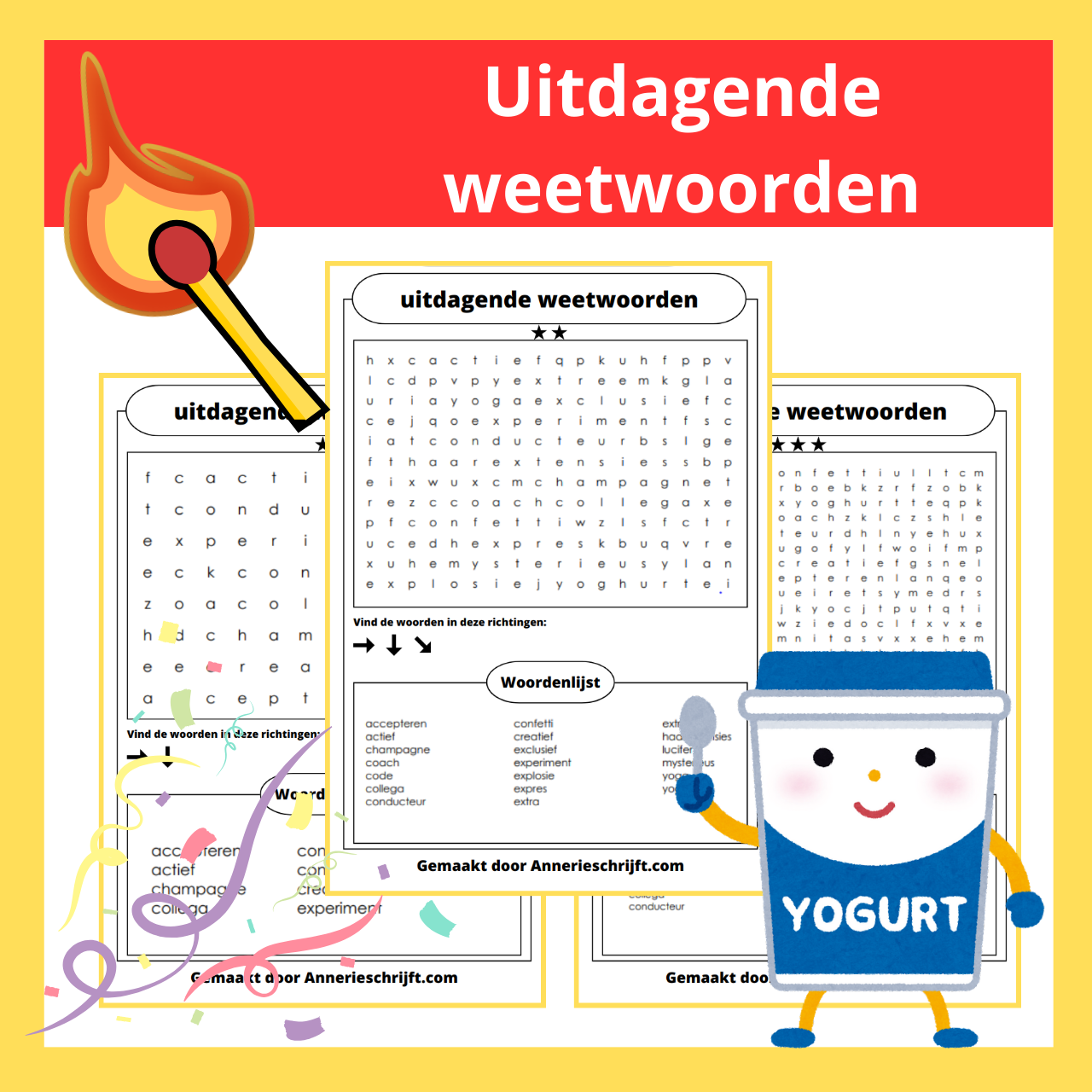 uitdagende weetwoorden woordzoeker 1